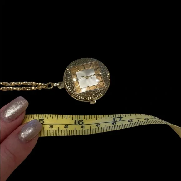 Women’s Vintage Bulova 10K Gold Plated Pendant Watch. Wind-Up. Beautiful Gold!